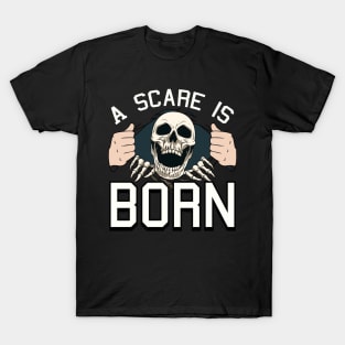 Scary Halloween Skeleton Skull Head Horror Trick Or Treat T-Shirt